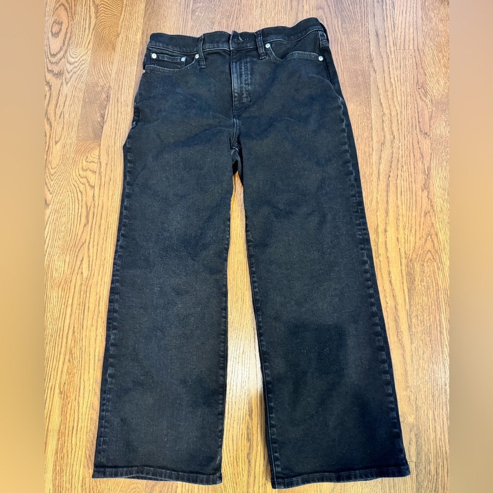 J. Crew Black Relaxed Jeans - wide leg cropped denim